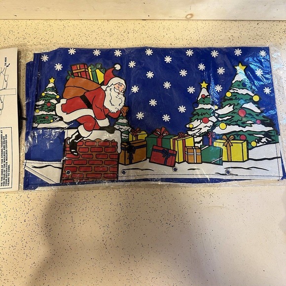 Merry Christmas Mailbox Cover Christmas Yard Decoration Santa NEW Vintage - Picture 4 of 5